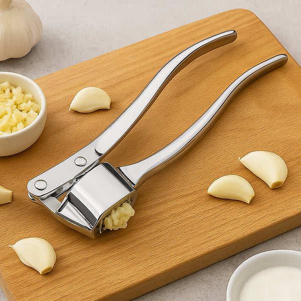 Stainless Steel Garlic Press Crusher ,Crusher ,Squeezer ,Masher ,and Lemon Juicer